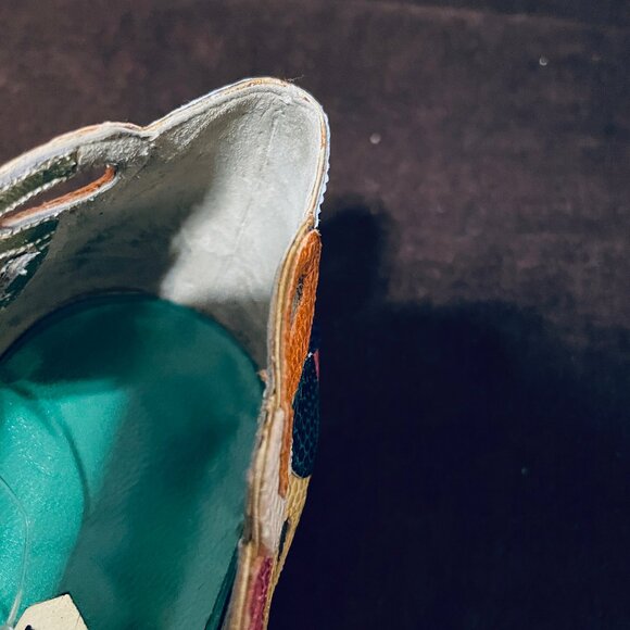 HELENE ARPELS COUTURE 9B Kaleidescope Colorful! SNAKESKIN & Leather 39 EUR - Picture 10 of 11